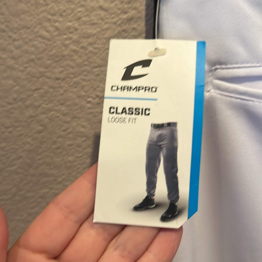 New Champro Men’s Baseball Pants White Classic Loose Fit Size Medium NWT - Picture 8 of 11